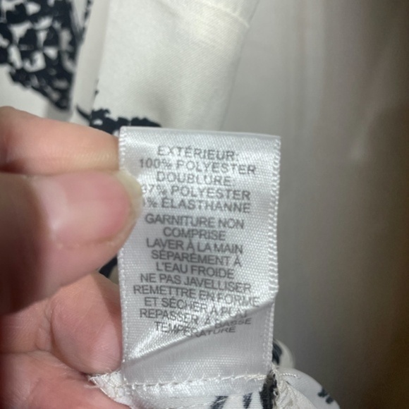 Design Lab by Lord & Taylor Womens Cream and Black Pineapple Print Romper Size M - Picture 6 of 13